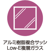 アルミ樹脂複合サッシ Low-E複層ガラス